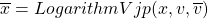 \overline{x}=LogarithmVjp(x,v,\overline{v})